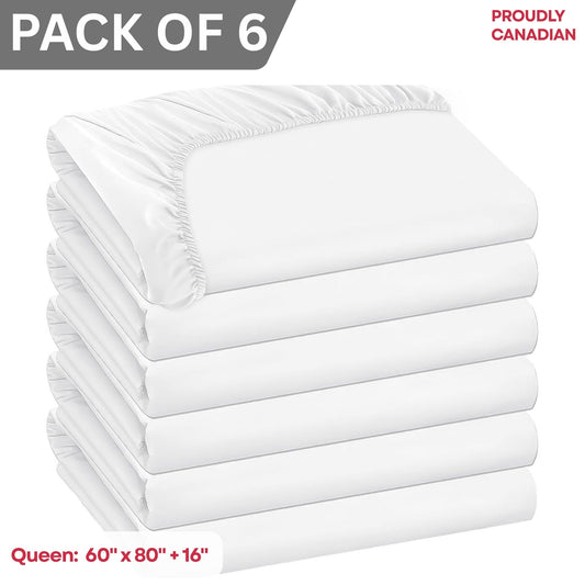 Microfibre Fitted Sheet - Pack of 6