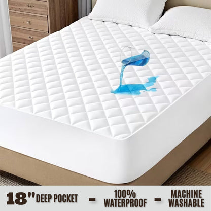 Deep Pocket Waterproof Mattress Pad. Waterproof, Microfibre