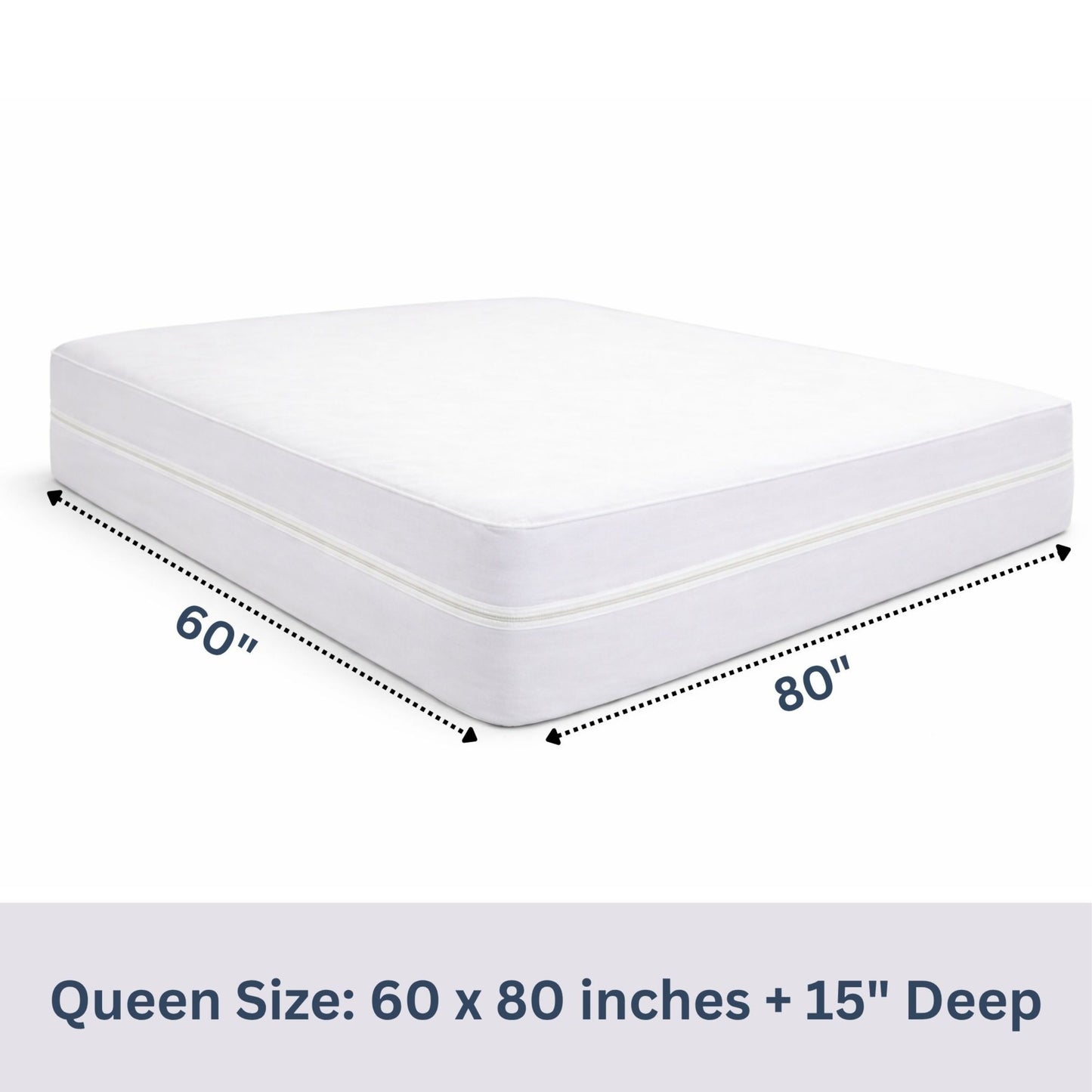 100% Waterproof Zippered Mattress Encasement, Microfibre