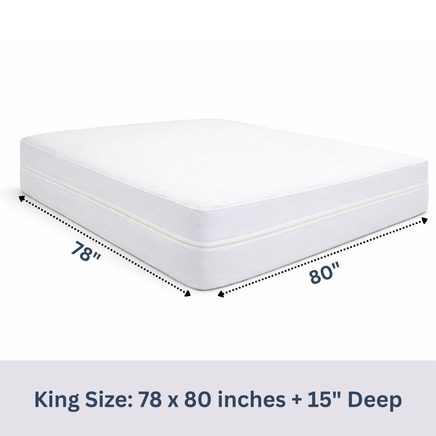 100% Waterproof Zippered Mattress Encasement, Microfibre