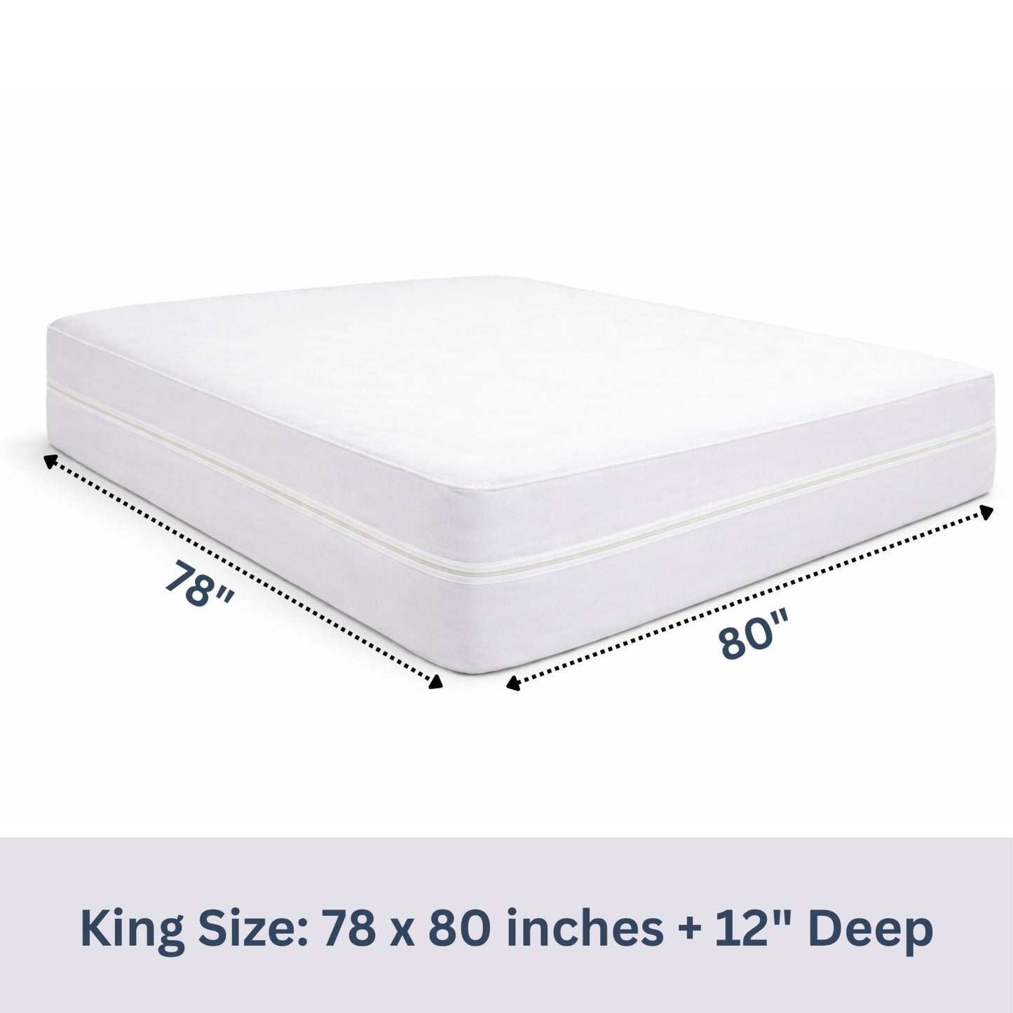 100% Waterproof Zippered Mattress Encasement, Microfibre