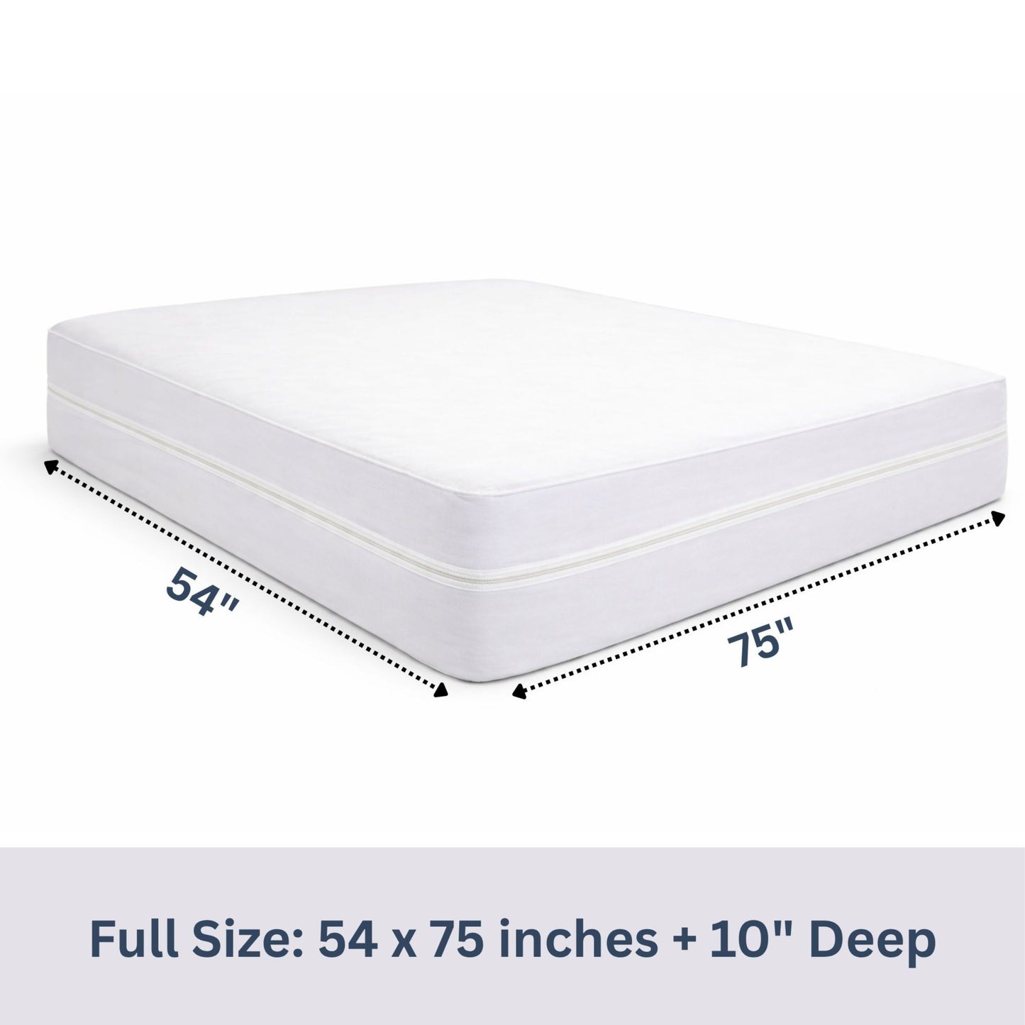 100% Waterproof Zippered Mattress Encasement, Microfibre