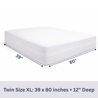 100% Waterproof Zippered Mattress Encasement, Microfibre