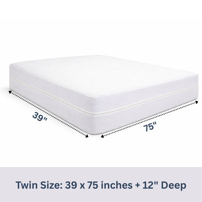 100% Waterproof Zippered Mattress Encasement, Microfibre