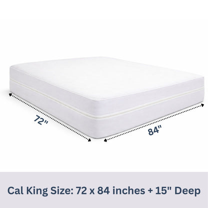 100% Waterproof Zippered Mattress Encasement, Microfibre