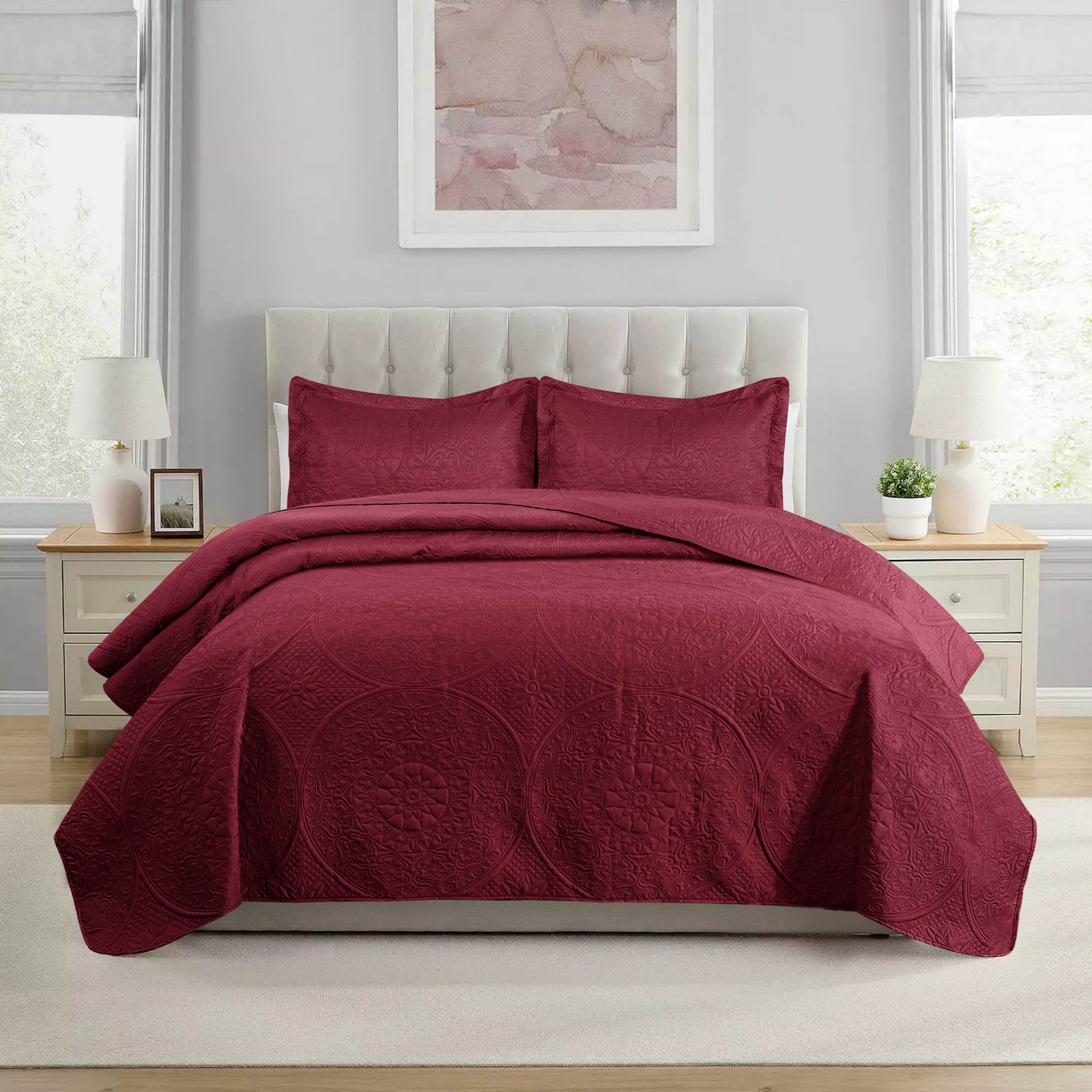Quilt Bedding Set Floral Bedspread