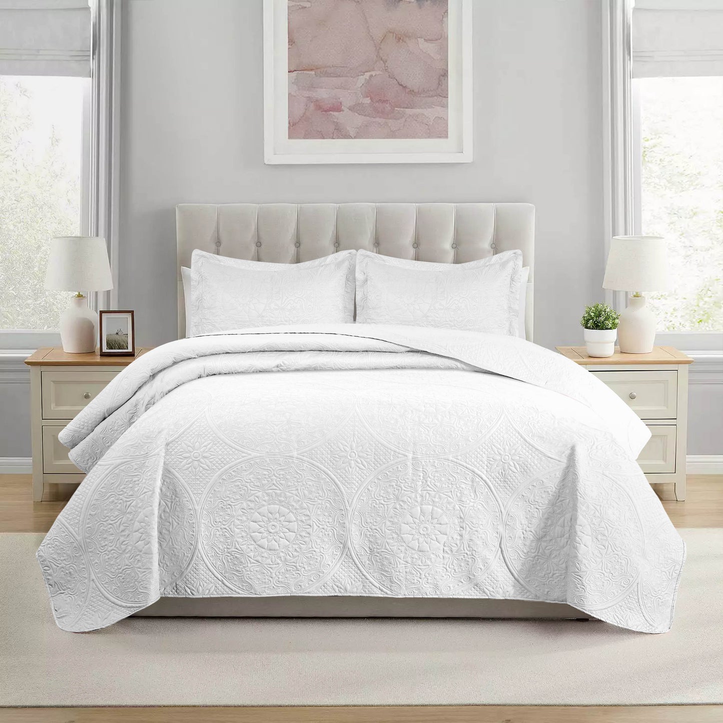 Quilt Bedding Set Floral Bedspread