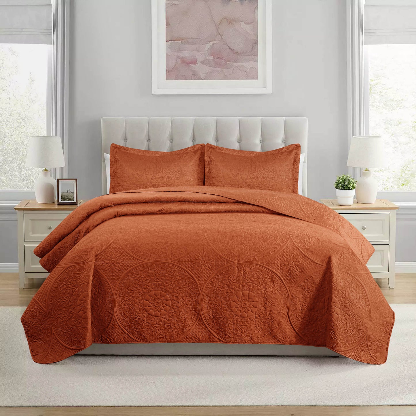 Quilt Bedding Set Floral Bedspread