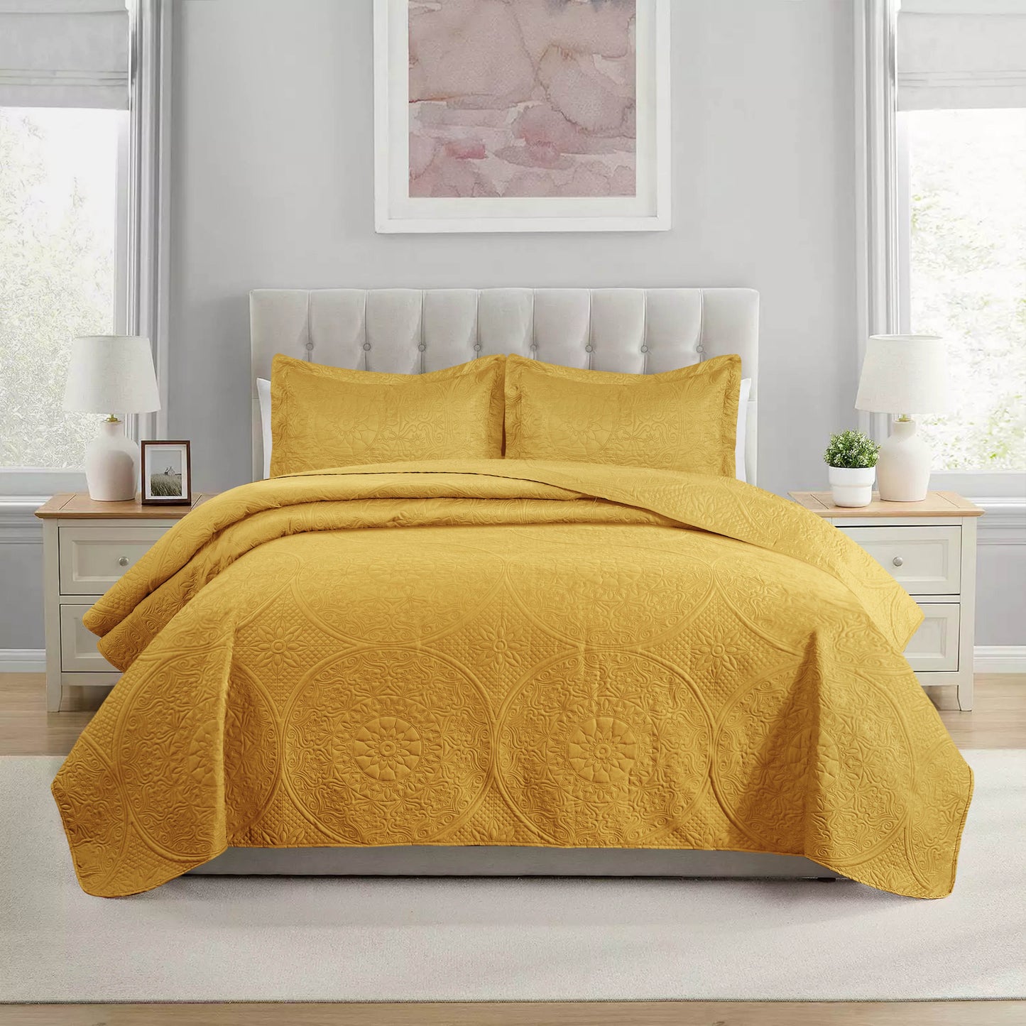 Quilt Bedding Set Floral Bedspread