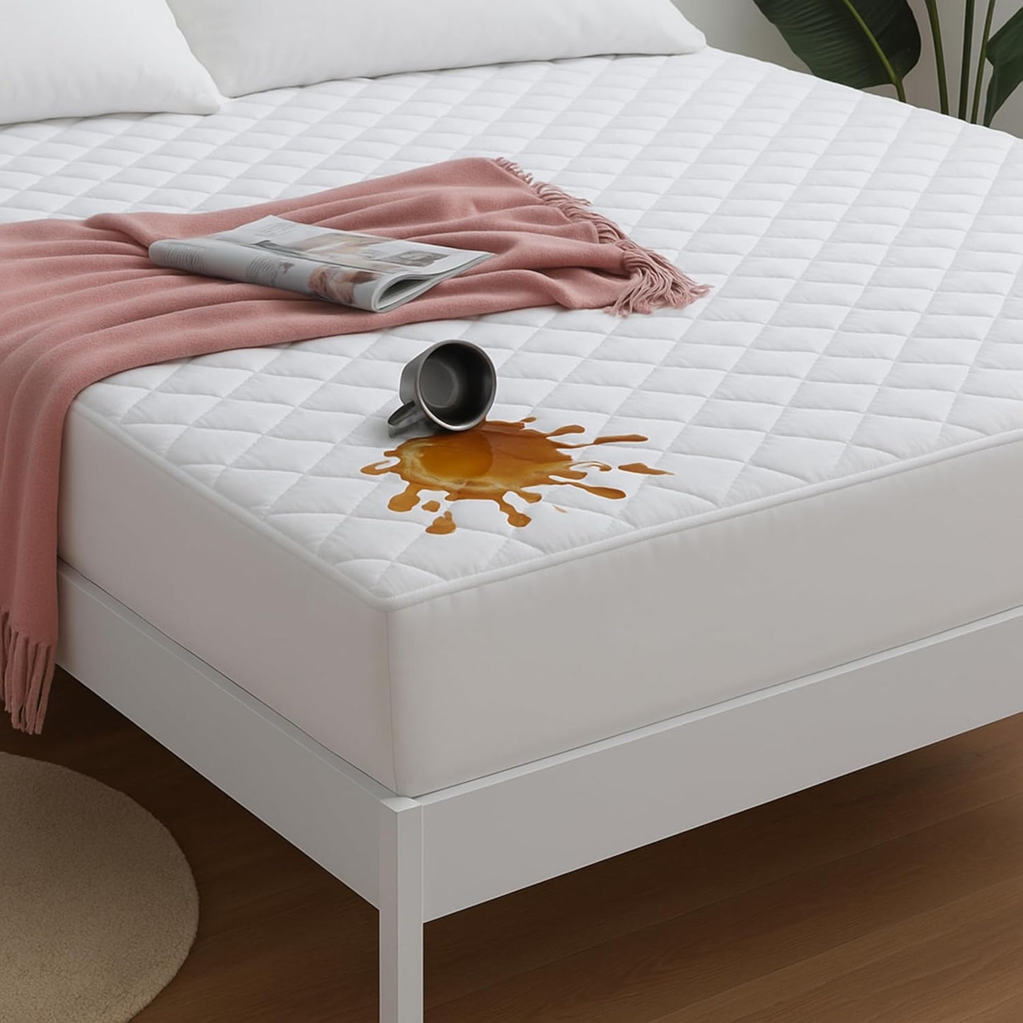 Deep Pocket Waterproof Mattress Pad. Waterproof, Microfibre