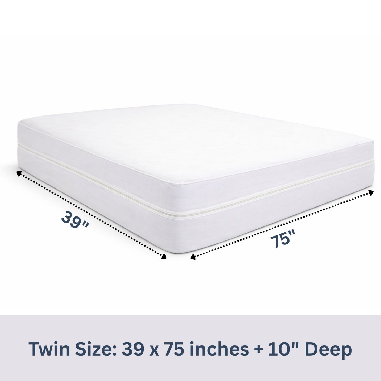 100% Waterproof Zippered Mattress Encasement, Microfibre