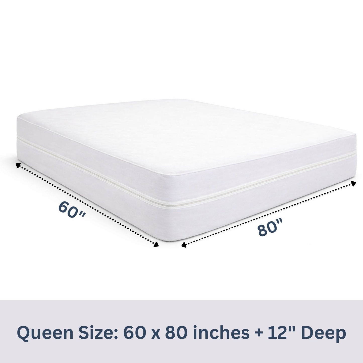 100% Waterproof Zippered Mattress Encasement, Microfibre