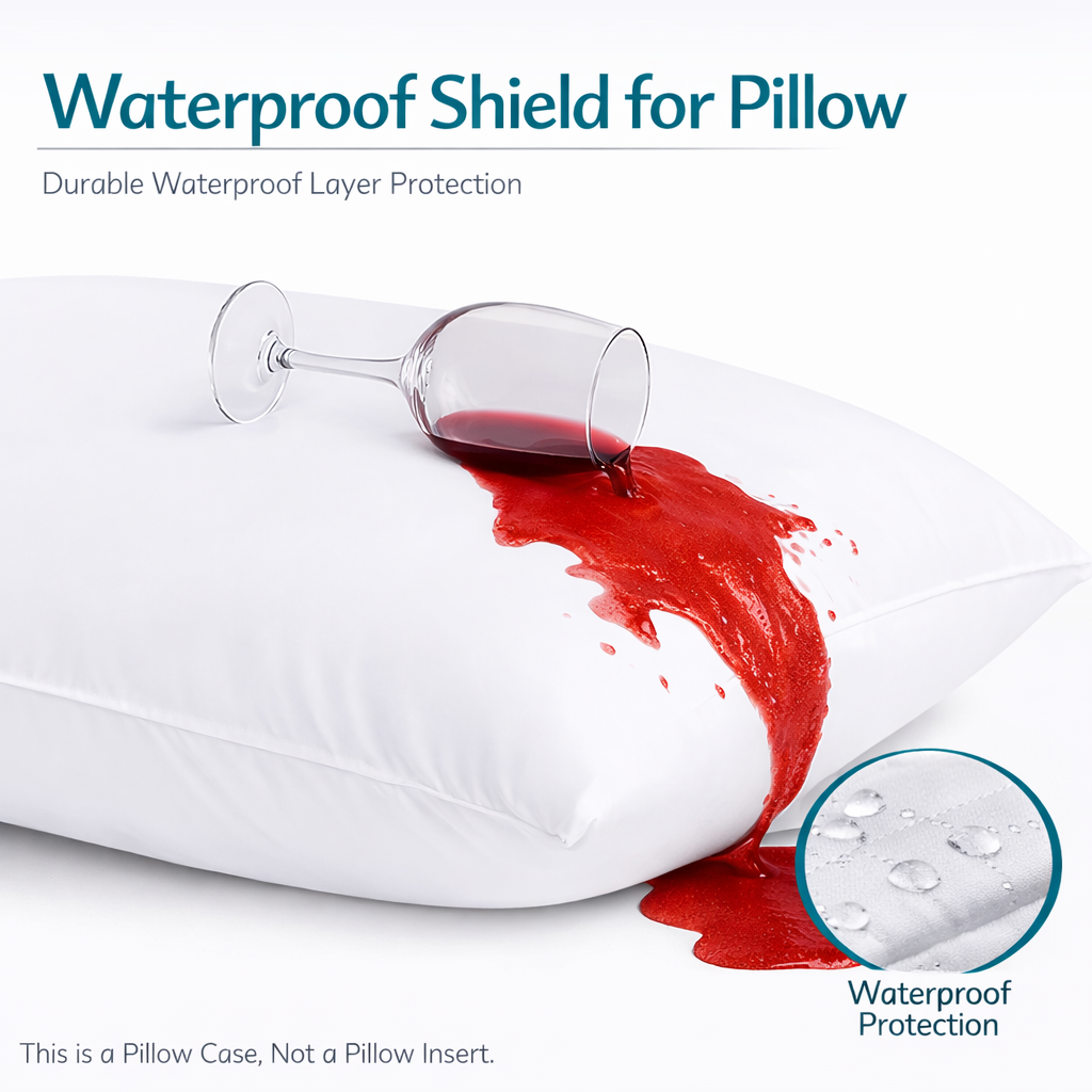 Pack of 2 Waterproof Zippered Pillow Protector