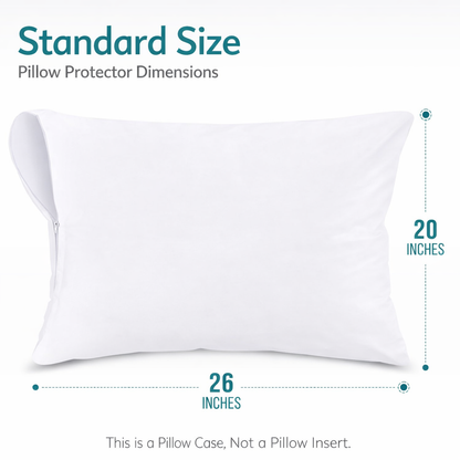 Pack of 4 Waterproof Zippered Pillow Protector