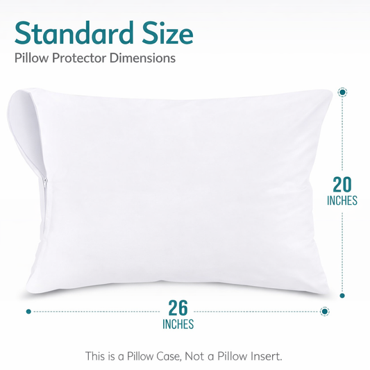 Pack of 4 Waterproof Zippered Pillow Protector