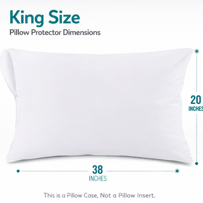 Pack of 2 Waterproof Zippered Pillow Protector