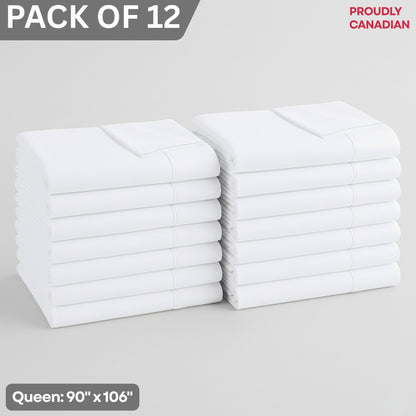 Microfibre Flat Sheet - Pack of 12