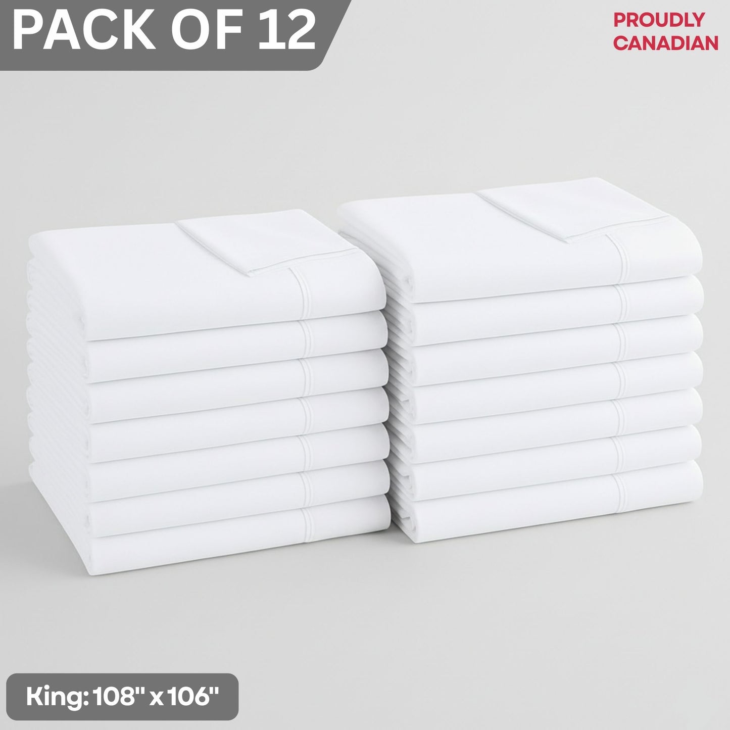 Microfibre Flat Sheet - Pack of 12