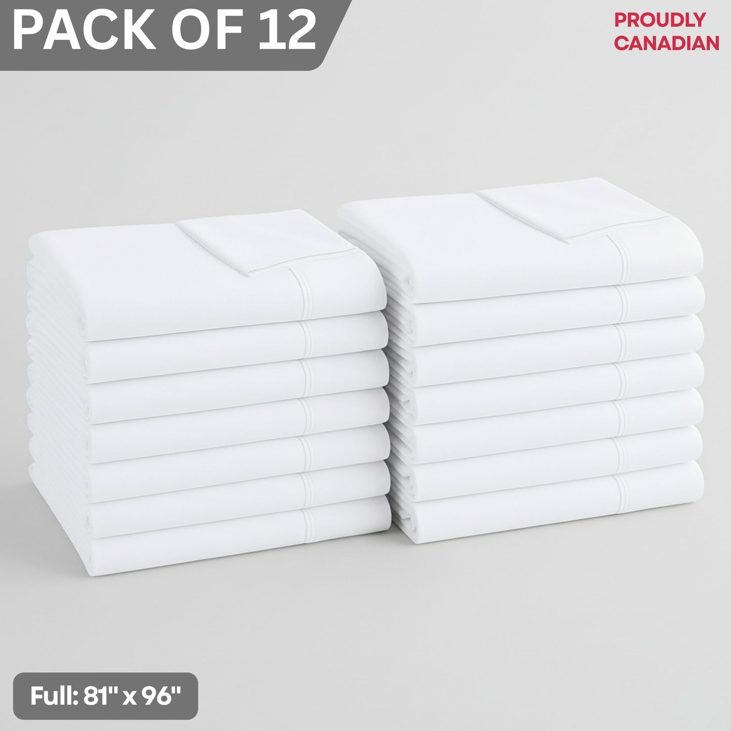 Microfibre Flat Sheet - Pack of 12
