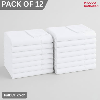 Microfibre Flat Sheet - Pack of 12