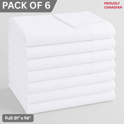 Microfibre Flat Sheet - Pack of 6