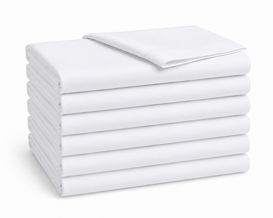 Microfibre Flat Sheet - Pack of 6