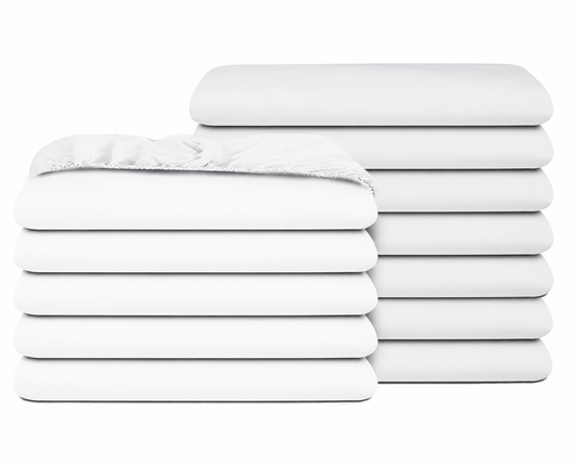 Microfibre Flat Sheet - Pack of 12