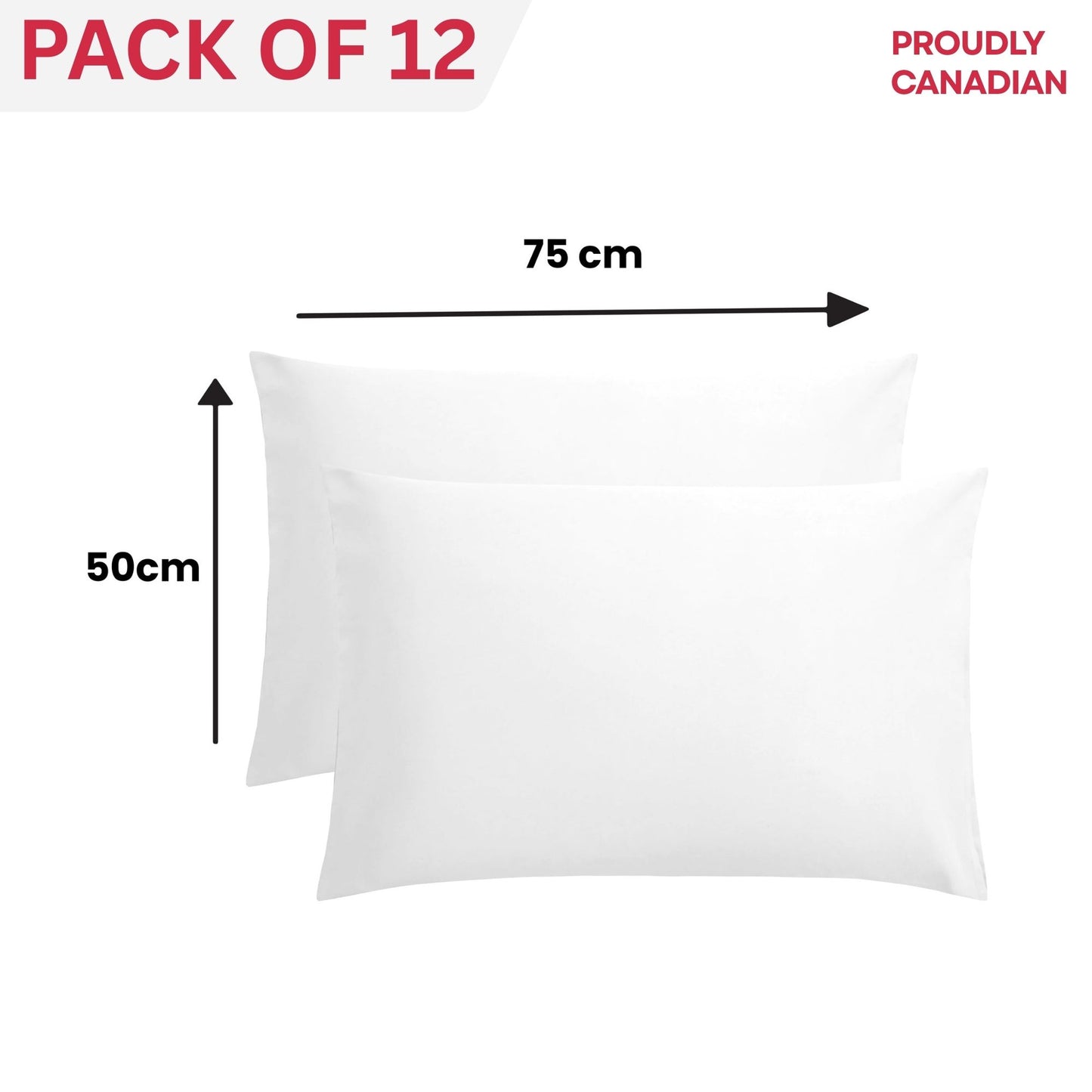 Microfiber Pillowcase White - Pack of 12