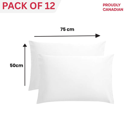 Microfiber Pillowcase White - Pack of 12