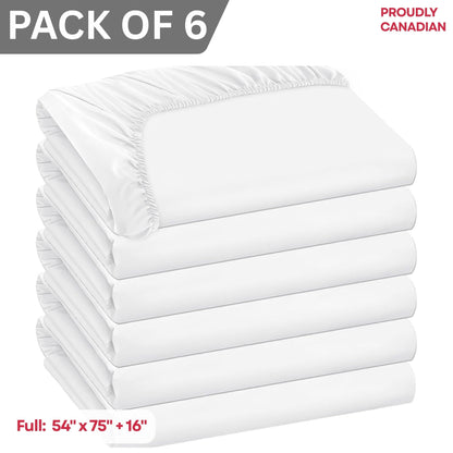 Microfibre Fitted Sheet - Pack of 6