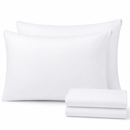 Pack of 2 Waterproof Zippered Pillow Protector