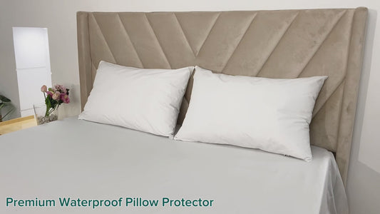 Pack of 2 Waterproof Zippered Pillow Protector